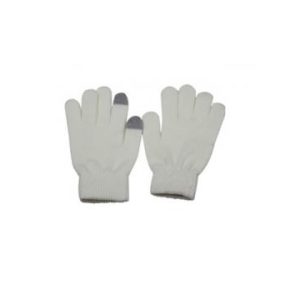 Dot Touch Screen Handschoen Wol Wit Maat M/L