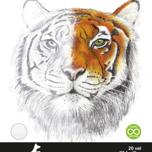 Kangaro K-5340 Tekenblok A4 120 Gr 20 Vel Wit Fijne Korrel Kopgelijmd