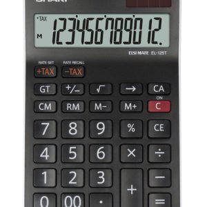Citizen SH-EL125TWH Calculator Sharp EL125TWH Zwart-wit Desk 12 Digit