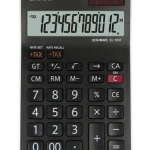 Citizen SH-EL124TWH Calculator Sharp EL124TWH Zwart-wit Desk 12 Digit