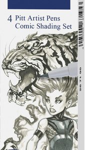 Faber Castell FC-267195 Tekenstift Faber-Castell Pitt Artist Pen Comic 4-delige Etui