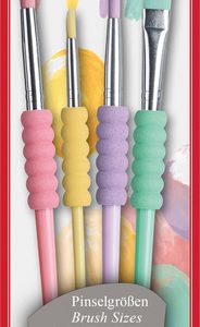 Faber Castell FC-481620 Penselenset Soft Touch 4 Stuks Pastel Kleuren