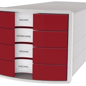 HAN HA-1012-17 Ladenkast Impuls Met 4 Gesloten Laden Rood