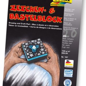 Folia FO-197 Tekenblok A4 Zwart 130 Gram 20 Vel