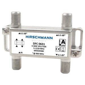 Hirschmann 695020480 Catv Splitter 5.8 Db / 5-1218 Mhz - 3 Uitgangen