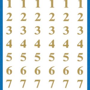 Avery AV-3728 Cijferetiket 2 Vel Goud 10 Setjes met 2 Vel