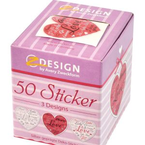 Avery AV-56813 Decosticker Box Harten 3 Designs