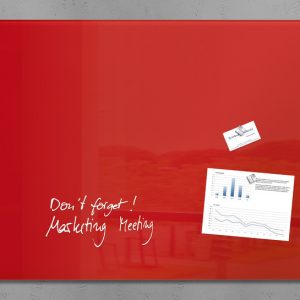 Sigel SI-GL142 Glasmagneetbord Artverum 1000x650x15mm Rood