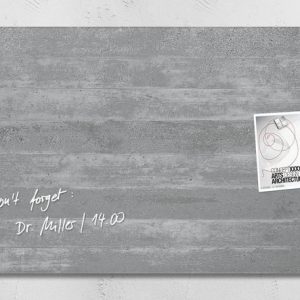 Sigel SI-GL148 Glasmagneetbord Artverum 910x460x15mm Betondesign