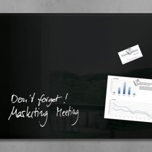 Sigel SI-GL130 Glasmagneetbord Artverum 780x480x15mm Zwart