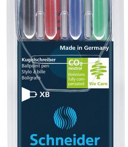 Schneider S-151294 Balpen Slider Basic XB Etui A 4 Stuks W.v. 1 Gratis