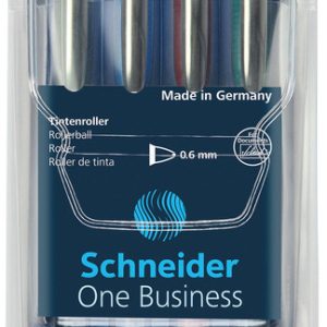 Schneider S-183094 Rollerball One Business 0,6mm Etui 4 Stuks