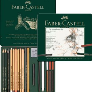 Faber Castell FC-112976 Pitt Monochrome Set Faber-Castell 21-delig Medium