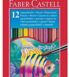 Faber Castell FC-114413 Aquarelpotlood Etui 12 Stuks + Penseel