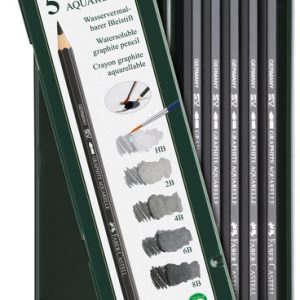 Faber Castell FC-117805 Aquarelpotlood Faber-Castell Graphite Etui A 5 Stuks