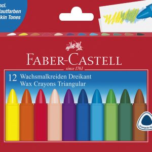 Faber Castell FC-120010 Waskrijt Driehoek 12 Stuks