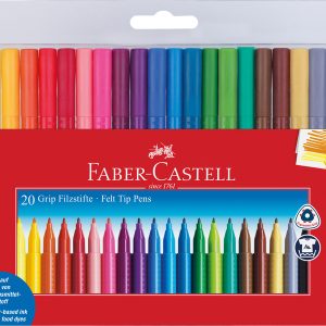 Faber Castell FC-155320 20 Viltstiften GRIP Doos 5 Stuks