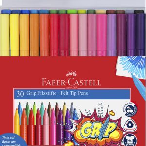 Faber Castell FC-155335 30 Viltstiften Grip Doos 6 Stuks
