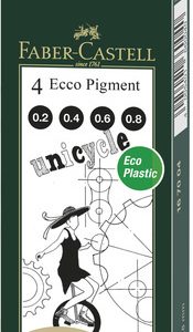Faber Castell FC-167004 Tekenpen Ecco Pigment 4-delig Etui