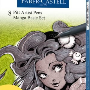Faber Castell FC-167107 Tekenstift Faber-Castell Pitt Artist Pen Manga 8-delig Etui Basic