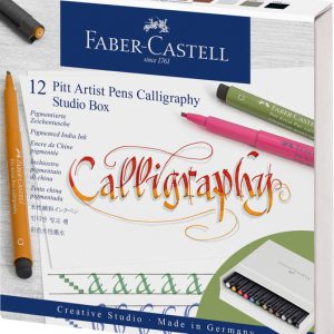 Faber Castell FC-167512 Tekenstift Faber-Castell Pitt Artist Kalligrafieset Studiobox 12 Stuks