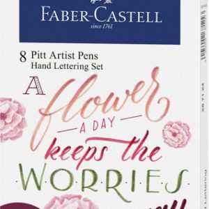 Faber Castell FC-267124 Tekenstift Faber-Castell Pitt Artist Pen Letteringset 8x