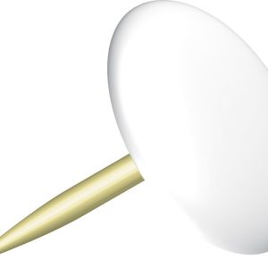 Alco AL-151-10 Punaises Sun 9,5mm Messing Doos A 100 Stuks Wit