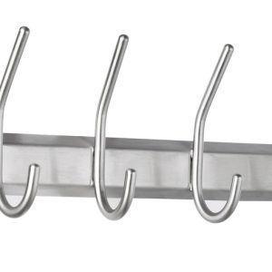 Alco AL-2841 Wandgarderobe Zilver 4 Haken Incl. Bevestigingsmateriaal