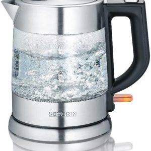 Severin WK3468 Waterkoker RVS/Glas 1L 2200W