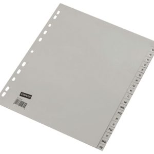 Ahrend Ofc-tab1 Tabbladen A4 A - Z Grijs / Set 20 Stuks