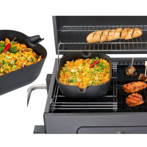 Tepro 8583 Gietijzeren Inzet Wok voor 8570 Hoofdgrillrooster