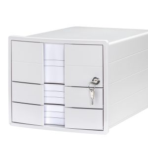 HAN HA-1018-12 Ladenkast Impuls Wit 3 Dichte Laden, Afsluitbaar En Inzet