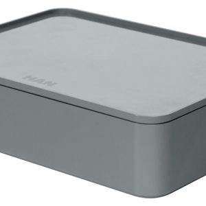 HAN HA-1110-19 Smart-organiser Allison Box Met Binnenschaal En Deksel Graniet Grijs, Stapelbaar