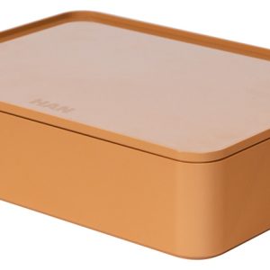 HAN HA-1110-83 Smart-organiser Allison Box Met Binnenschaal En Deksel Caramel Bruin, Stapelbaar