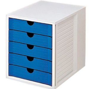 HAN HA-1450-14 Ladenkast Met 5 Gesloten Laden Grijs / Blauw