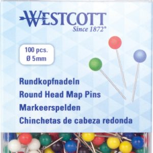 Westcott AC-E10500 Markeerspelden ø5mm Ass. Kleuren, Ø5mm X 16mm