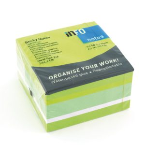 Info Notes IN-5654-61 75x75mm Assorti Brilliant Blok A 450 Vel