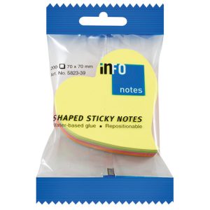 Info Notes IN-5823-39 Info Shaped Sticky Notes 68x68 'hart' Assorti 200 Vel