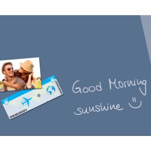 Sigel SI-B1207 Glasmagneetbord Be!Board Gepoederd Blauw 600x400x9mm Incl. 2 Magneten