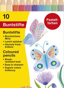 Eberhard Faber EF-514810 Kleurpotloden Pastel Kleur 10 Stuks