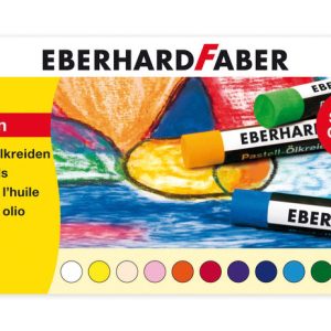 Eberhard Faber EF-522012 Oliepastelkrijt 11mm 12 Stuks Assorti
