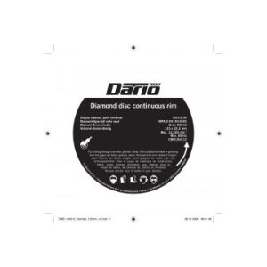 Dario Tools Diamantslijpschijf Vol.R. 125mm