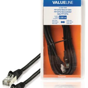 Valueline VLCB85110B30 Ftp Cat5e Netwerkkabel Rj45 Mannelijk - Rj45 Mannelijk 3,00 M Zwart