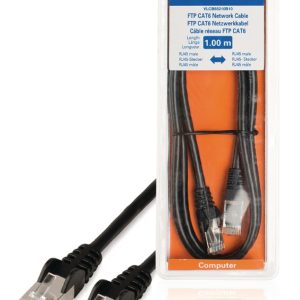 Valueline VLCB85210B10 Cat6 F/utp Netwerkkabel Rj45 (8/8) Male - Rj45 (8/8) Male 1.00 M Zwart