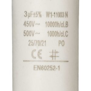 Fixapart W1-11003N Condensator 3.0 uf / 450 V + Aarde