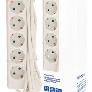 Valueline VLES630F001WH Stekkerdoos 6-wegs 3.00 M Wit