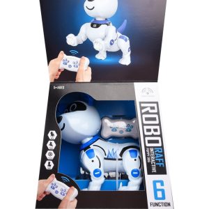Gear2Play Robo Raff Interactieve Puppy + Licht en Geluid Wit/Blauw