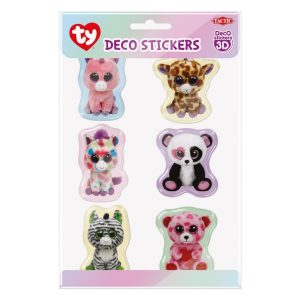 TY 3D Deco Stickers 6 Stuks