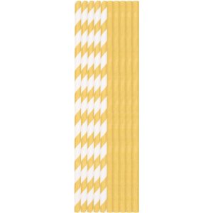 Duni Papieren Rietjes 25 Stuks Goud/Wit