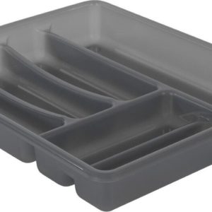 Rotho Basic Bestekbak 6 Vakken Antraciet